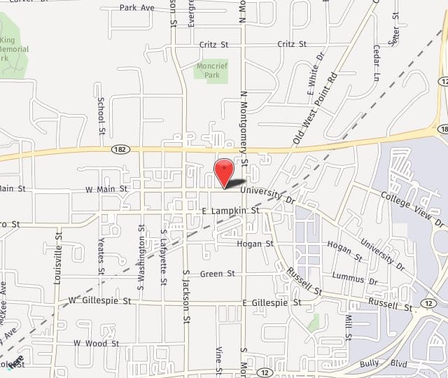Location Map: 321 University Drive Starkville, MS 39759